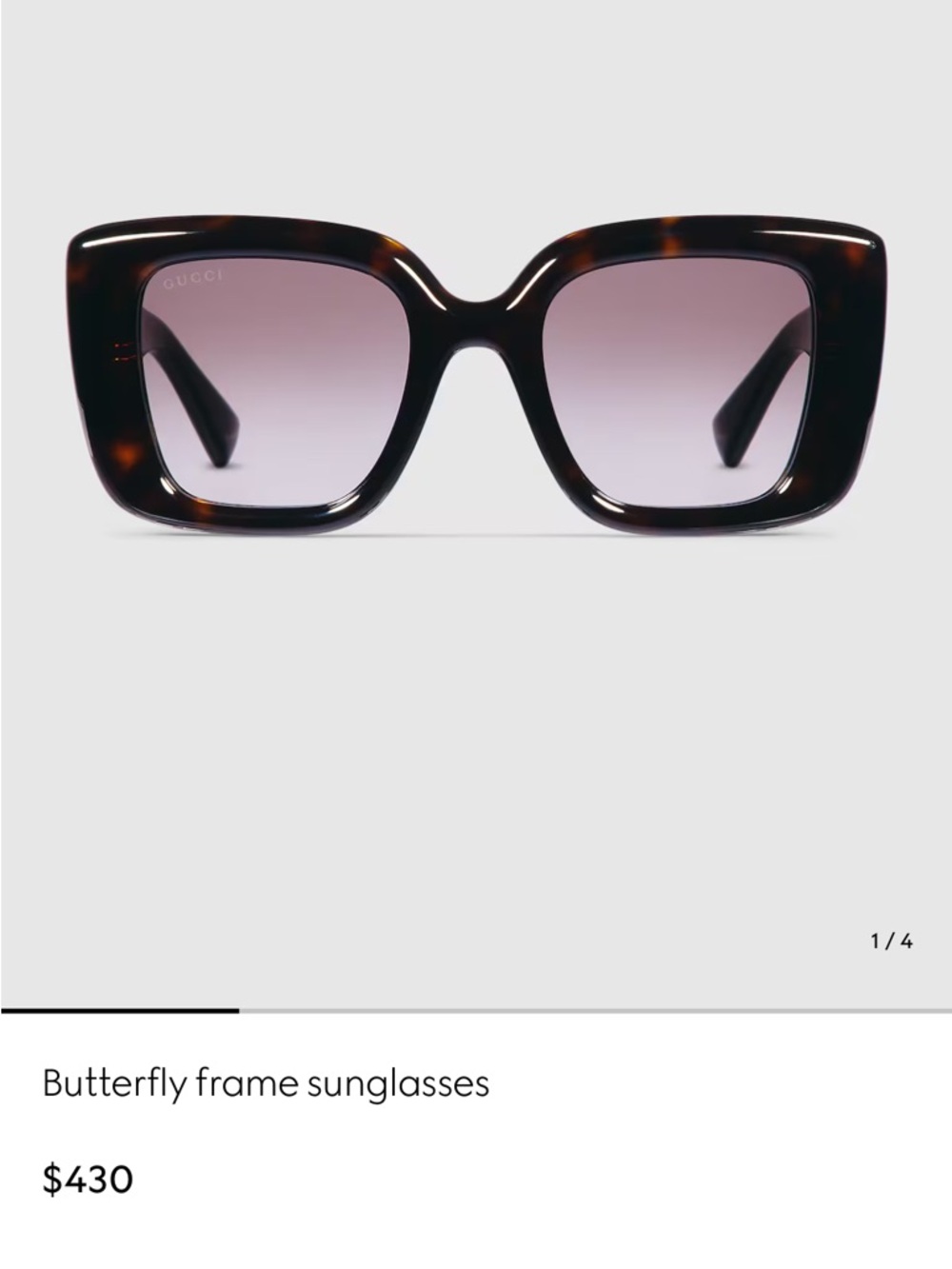 NEW GUCCI Butterfly Frame Sunglasses - Picture 2 of 7